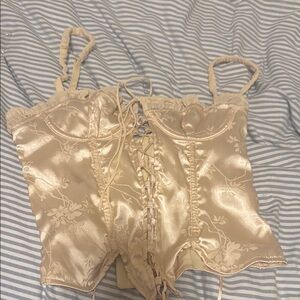 Elegant Cream Corset Top